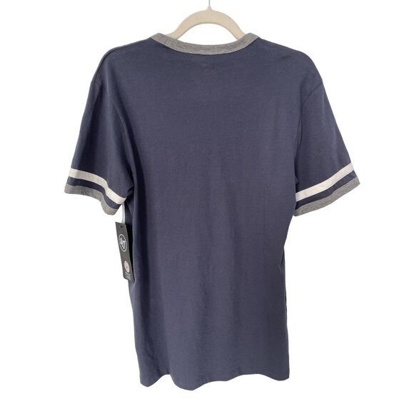 47 Brand New York Yankees Short Sleeve TShirt Mens Small Blue Cotton College NEW - Picture 2 of 8
